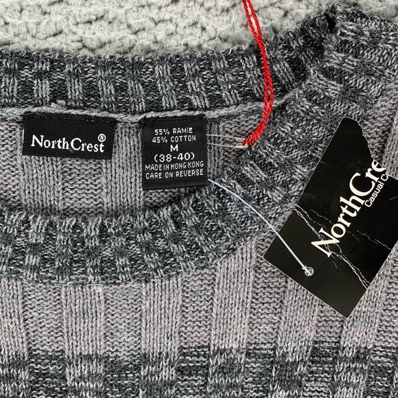 North Crest Women’s Gray Ramie Cotton Blend Crewneck Pullover Sweater   Size: M - Picture 10 of 12